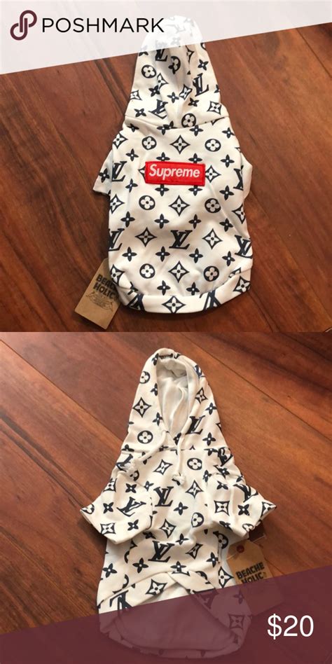 supreme lv puppy hoodie|supreme louis vuitton shirt.